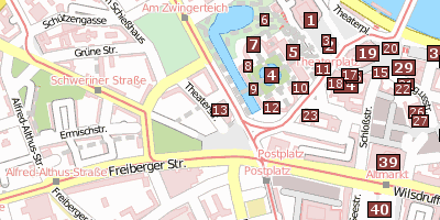 Stadtplan Schauspielhaus Dresden