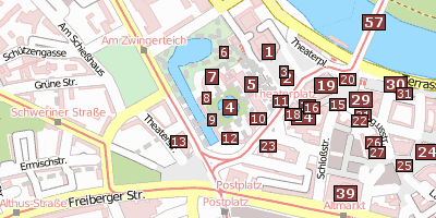 Zwinger Dresden Stadtplan