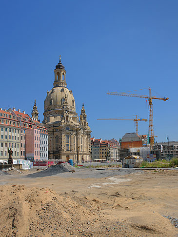 Frauenkirche mit Baustelle Fotos