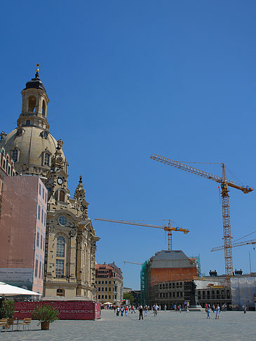 Frauenkirche mit Baustelle Fotos