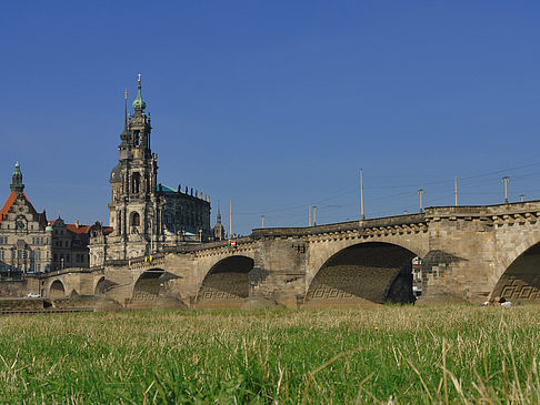 Fotos Augustusbrücke mit Wiese | Dresden