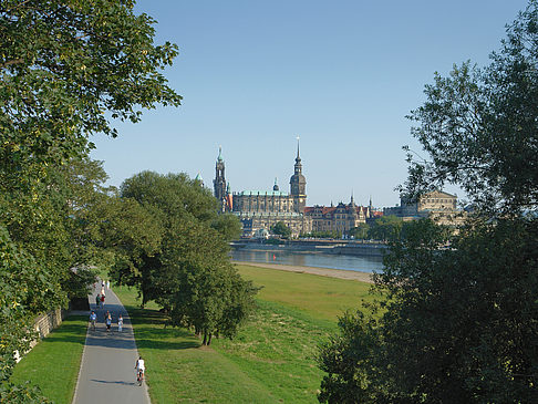Canalettoblick durch Bäume Fotos