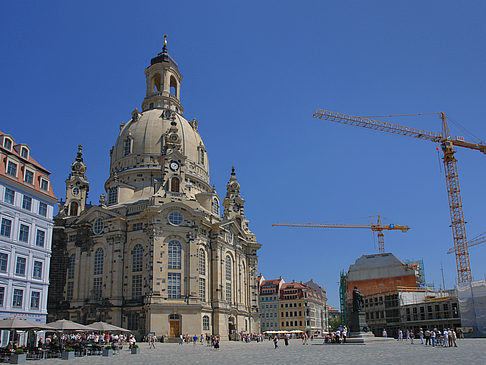 Frauenkirche mit Baustelle Fotos