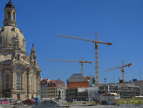 Foto Frauenkirche mit Baustelle - Dresden