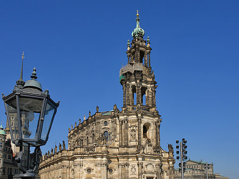 Foto Hofkirche mit Laterne - Dresden