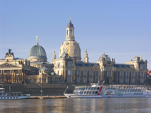 Frauenkirche von der Brühlschen Terrasse - Sachsen (Dresden)